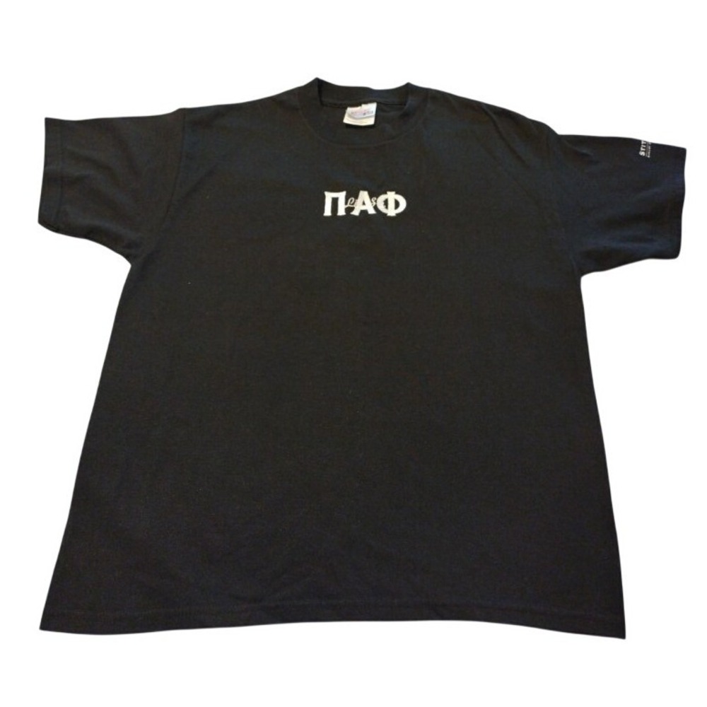 Vintage Hanes Pi Alpha Phi Lil Sis Guift Shirt Youth XL Black Greek Embroidered